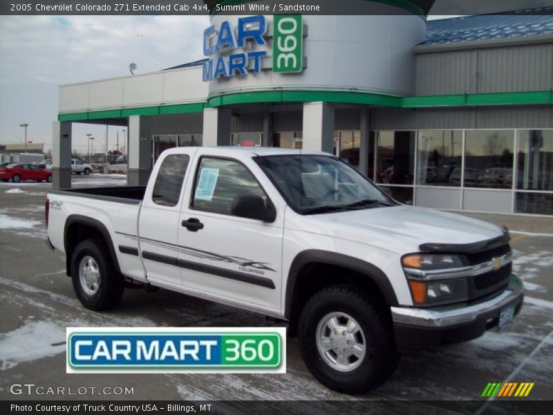 Summit White / Sandstone 2005 Chevrolet Colorado Z71 Extended Cab 4x4