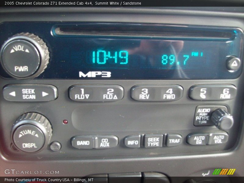 Audio System of 2005 Colorado Z71 Extended Cab 4x4
