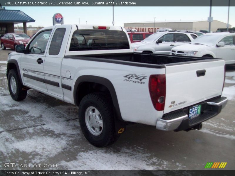 Summit White / Sandstone 2005 Chevrolet Colorado Z71 Extended Cab 4x4