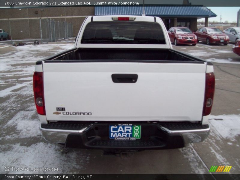 Summit White / Sandstone 2005 Chevrolet Colorado Z71 Extended Cab 4x4