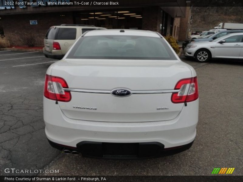 White Platinum Tri-Coat / Charcoal Black 2012 Ford Taurus SEL