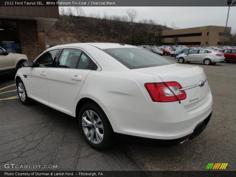 White Platinum Tri-Coat / Charcoal Black 2012 Ford Taurus SEL