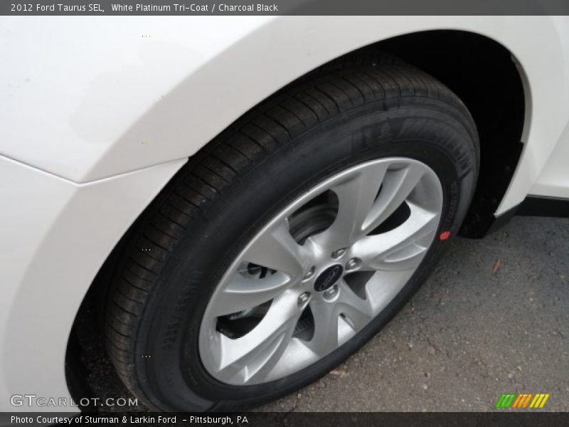 White Platinum Tri-Coat / Charcoal Black 2012 Ford Taurus SEL