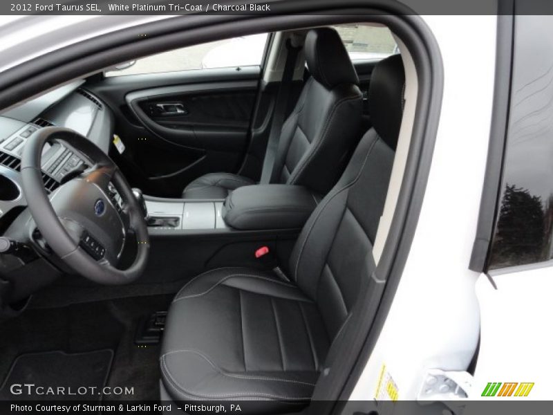 White Platinum Tri-Coat / Charcoal Black 2012 Ford Taurus SEL