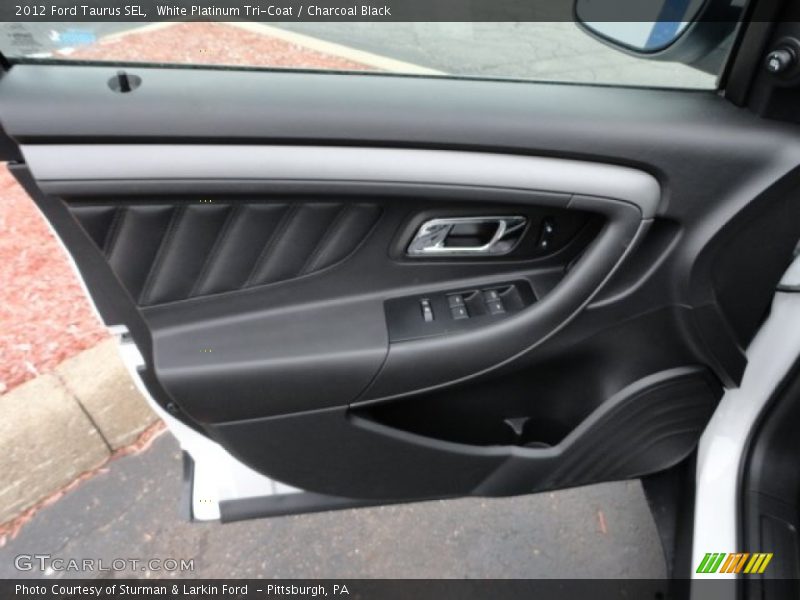 White Platinum Tri-Coat / Charcoal Black 2012 Ford Taurus SEL