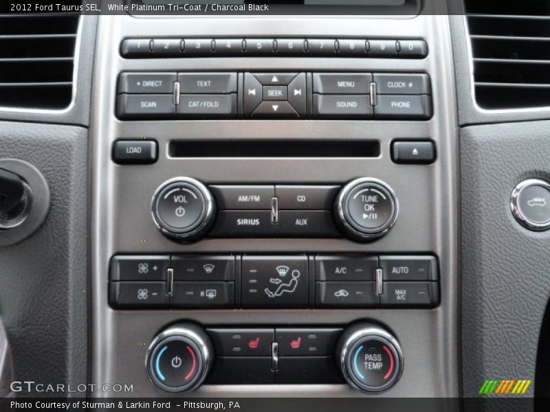 White Platinum Tri-Coat / Charcoal Black 2012 Ford Taurus SEL