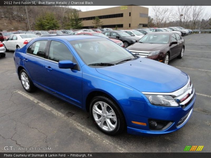 Blue Flame Metallic / Charcoal Black 2012 Ford Fusion SE
