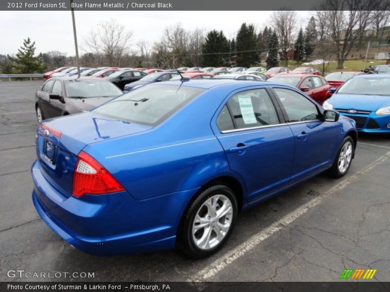 Blue Flame Metallic / Charcoal Black 2012 Ford Fusion SE