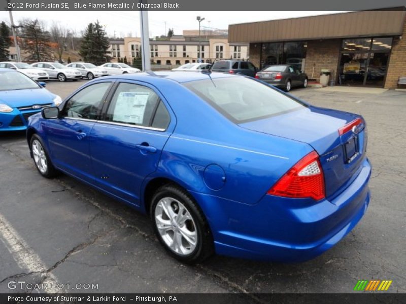 Blue Flame Metallic / Charcoal Black 2012 Ford Fusion SE