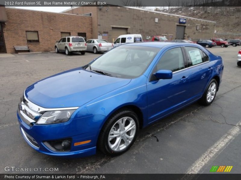 Blue Flame Metallic / Charcoal Black 2012 Ford Fusion SE