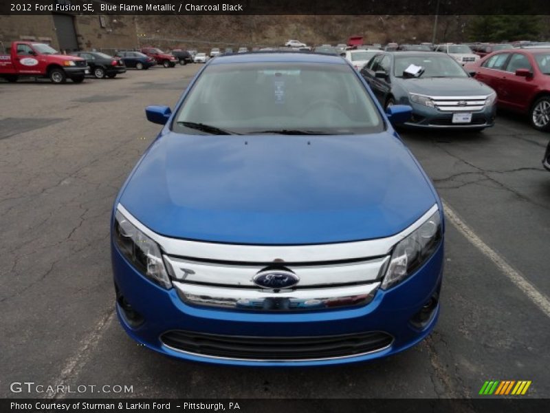 Blue Flame Metallic / Charcoal Black 2012 Ford Fusion SE