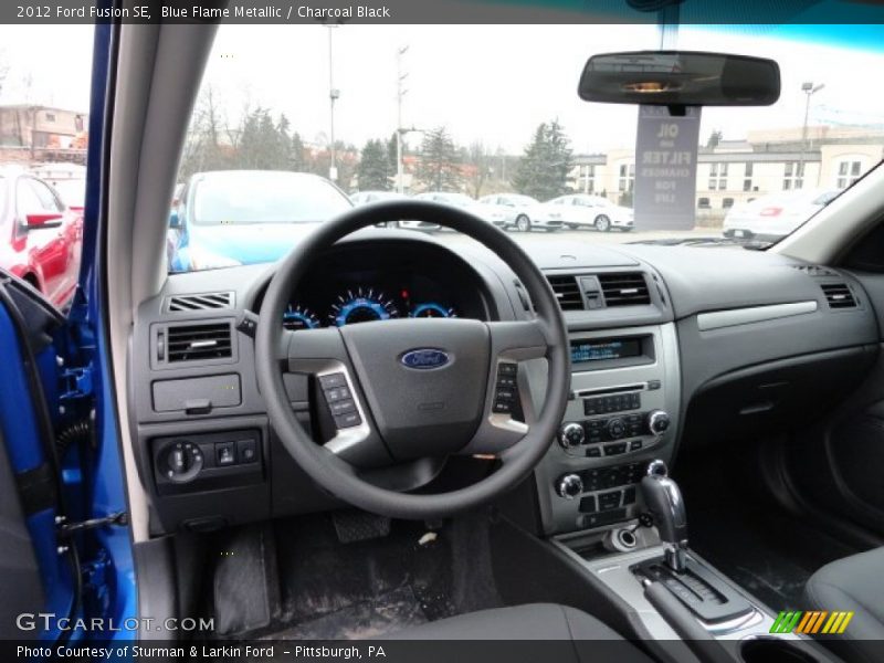 Blue Flame Metallic / Charcoal Black 2012 Ford Fusion SE