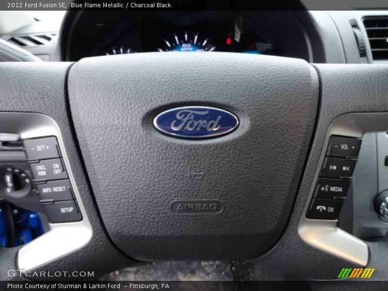 Blue Flame Metallic / Charcoal Black 2012 Ford Fusion SE