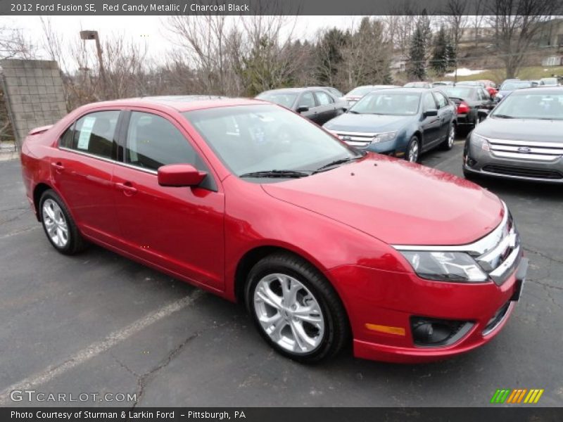 Red Candy Metallic / Charcoal Black 2012 Ford Fusion SE