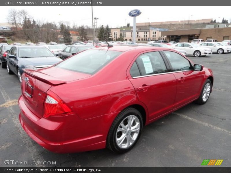 Red Candy Metallic / Charcoal Black 2012 Ford Fusion SE