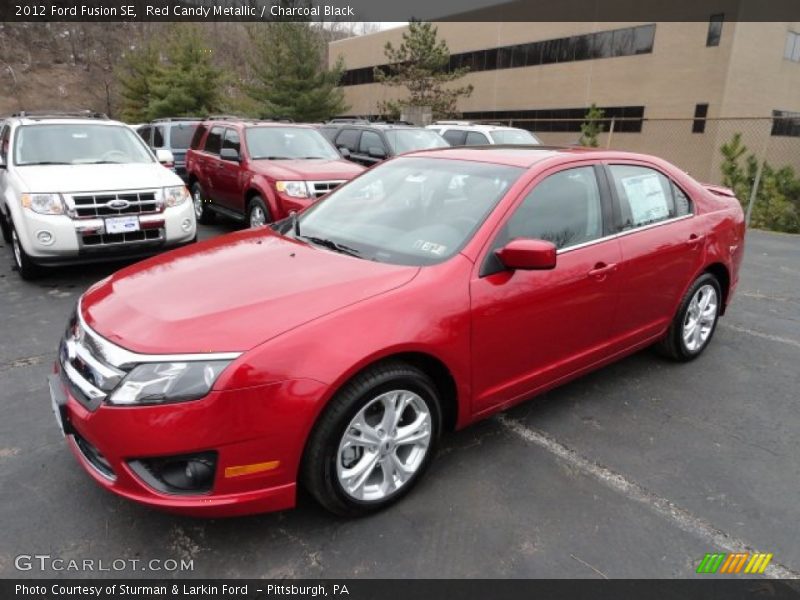 Red Candy Metallic / Charcoal Black 2012 Ford Fusion SE