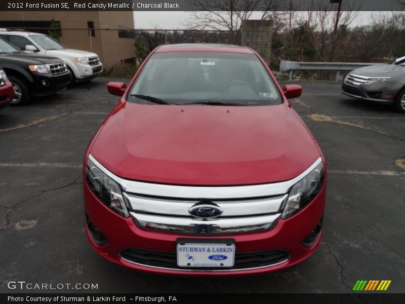 Red Candy Metallic / Charcoal Black 2012 Ford Fusion SE