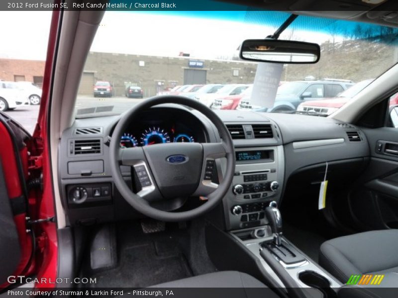 Red Candy Metallic / Charcoal Black 2012 Ford Fusion SE