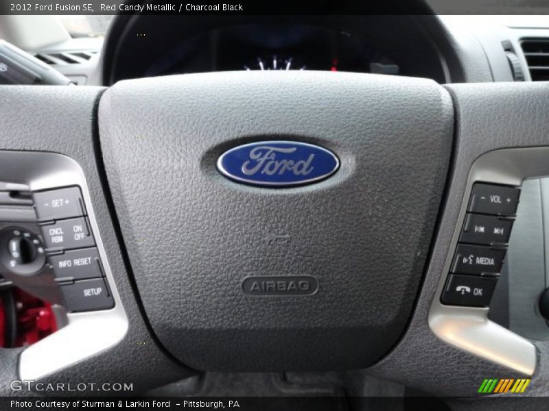 Red Candy Metallic / Charcoal Black 2012 Ford Fusion SE