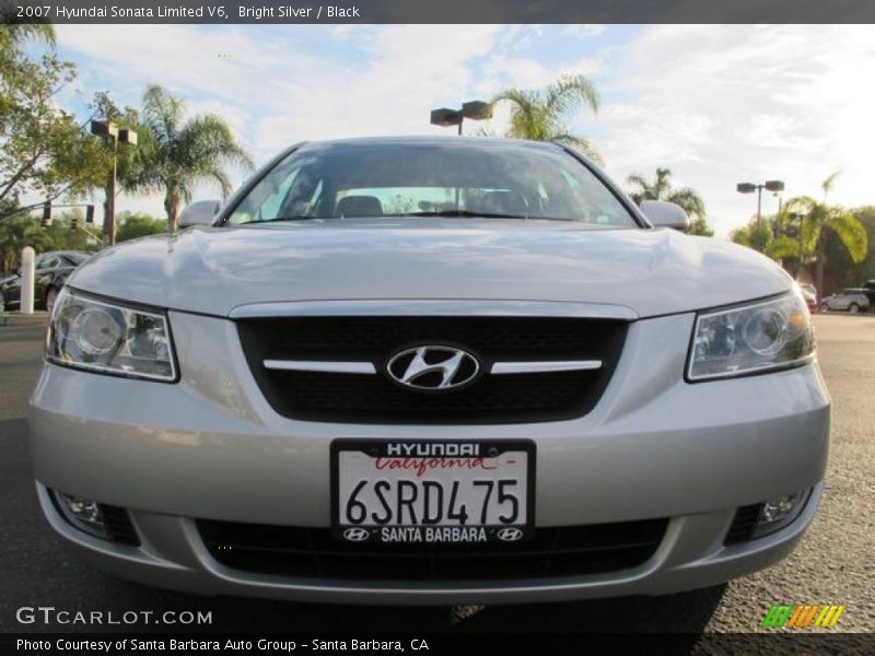 Bright Silver / Black 2007 Hyundai Sonata Limited V6