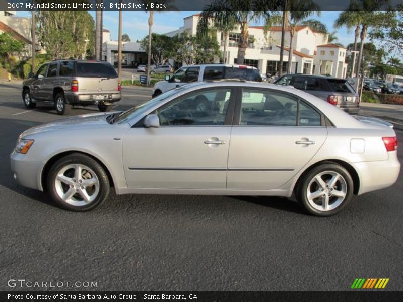 Bright Silver / Black 2007 Hyundai Sonata Limited V6