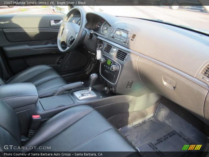 Bright Silver / Black 2007 Hyundai Sonata Limited V6