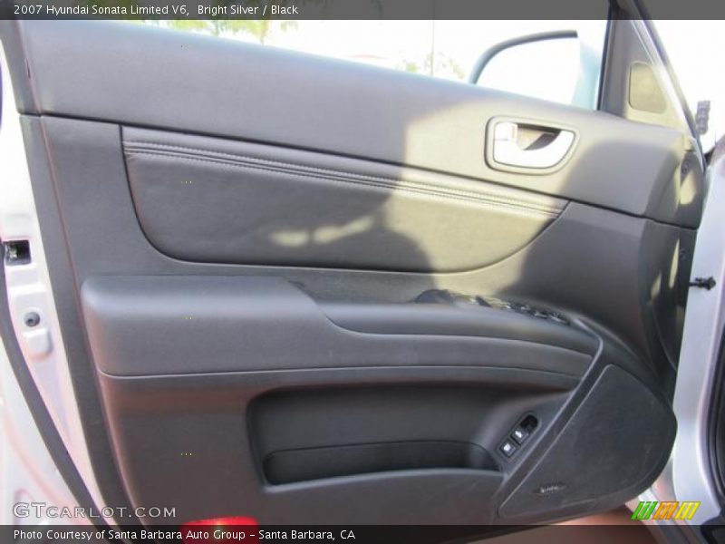 Bright Silver / Black 2007 Hyundai Sonata Limited V6