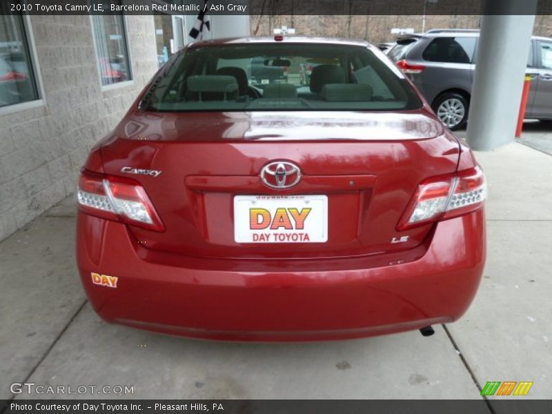 Barcelona Red Metallic / Ash Gray 2010 Toyota Camry LE