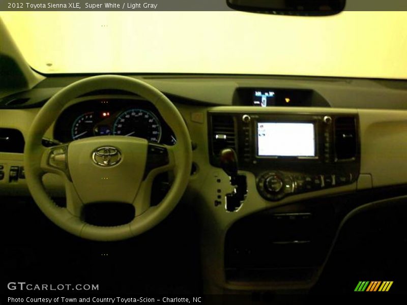 Super White / Light Gray 2012 Toyota Sienna XLE
