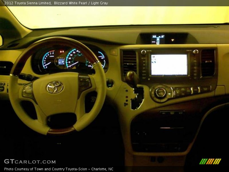 Blizzard White Pearl / Light Gray 2012 Toyota Sienna Limited