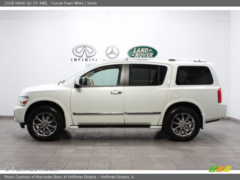 Tuscan Pearl White / Stone 2008 Infiniti QX 56 4WD