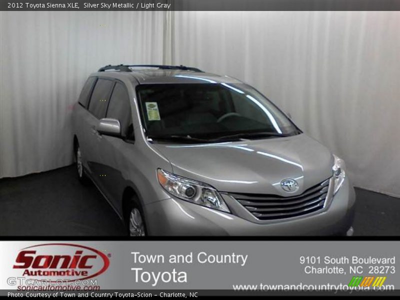 Silver Sky Metallic / Light Gray 2012 Toyota Sienna XLE