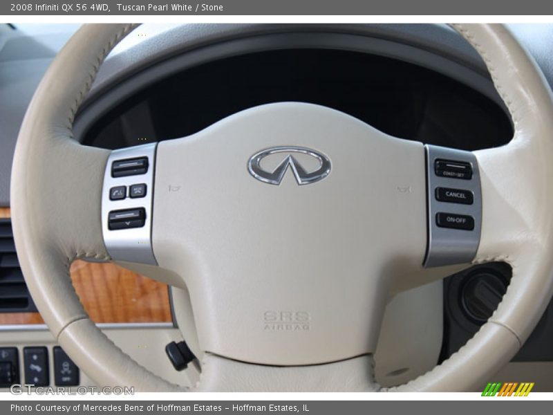 Tuscan Pearl White / Stone 2008 Infiniti QX 56 4WD