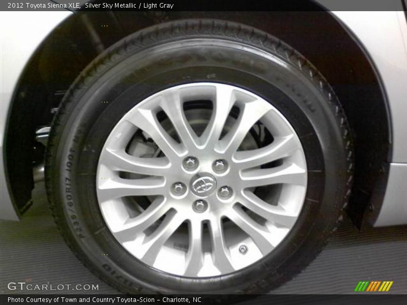 Silver Sky Metallic / Light Gray 2012 Toyota Sienna XLE