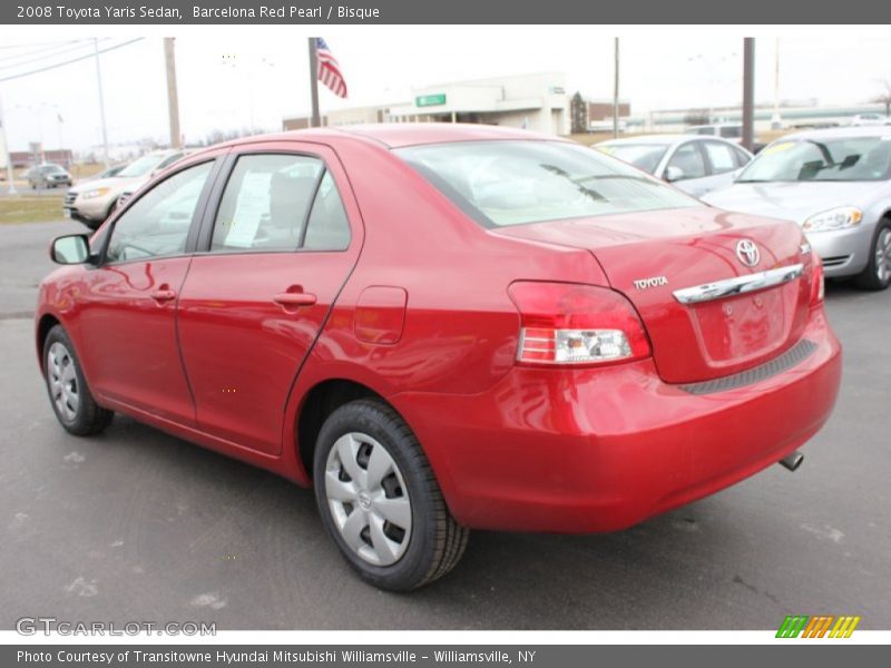 Barcelona Red Pearl / Bisque 2008 Toyota Yaris Sedan