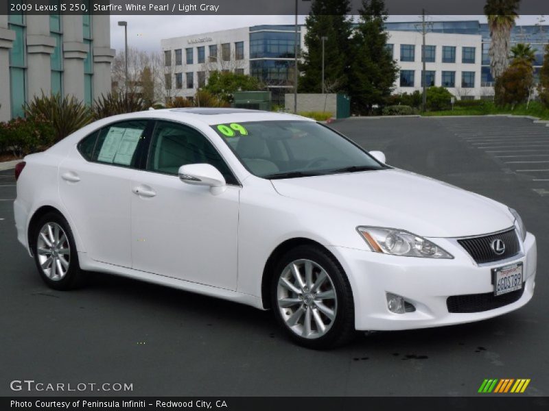 Starfire White Pearl / Light Gray 2009 Lexus IS 250