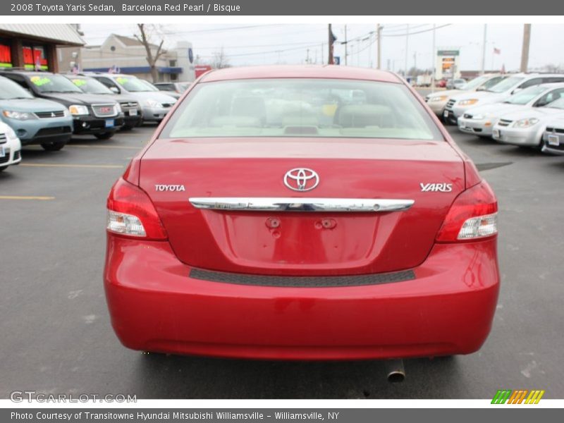 Barcelona Red Pearl / Bisque 2008 Toyota Yaris Sedan