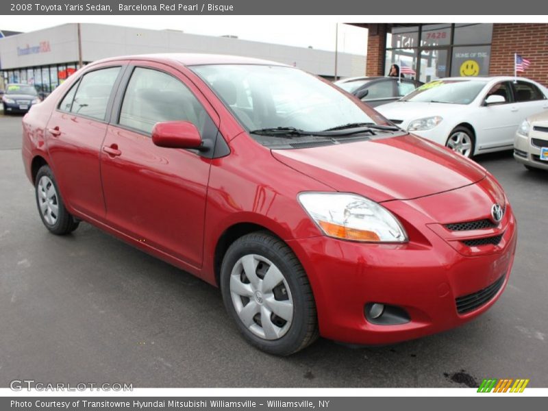 Barcelona Red Pearl / Bisque 2008 Toyota Yaris Sedan