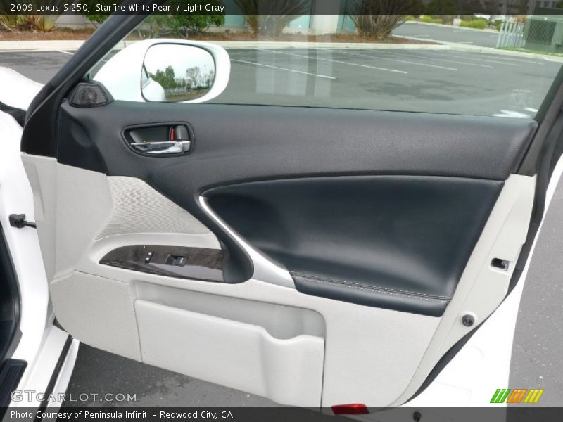 Starfire White Pearl / Light Gray 2009 Lexus IS 250
