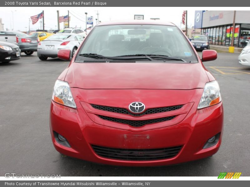 Barcelona Red Pearl / Bisque 2008 Toyota Yaris Sedan