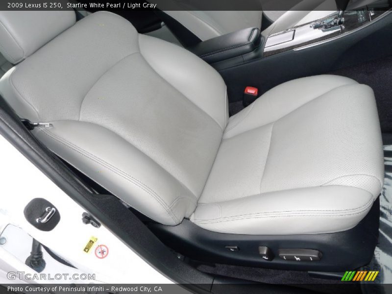 Starfire White Pearl / Light Gray 2009 Lexus IS 250