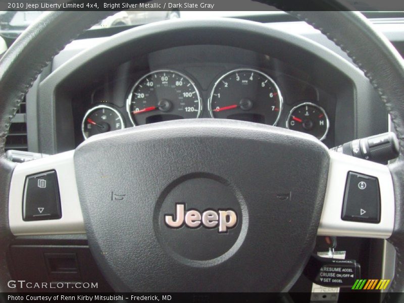 Bright Silver Metallic / Dark Slate Gray 2010 Jeep Liberty Limited 4x4