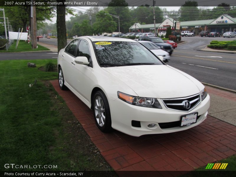 Premium White Pearl / Ebony 2007 Acura TSX Sedan