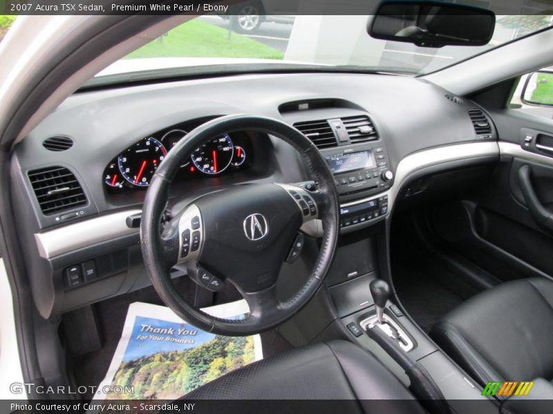 Premium White Pearl / Ebony 2007 Acura TSX Sedan