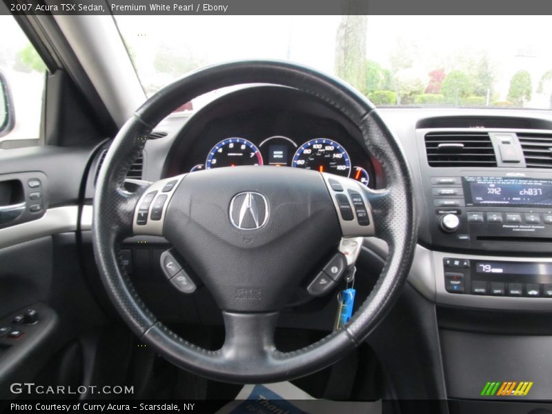Premium White Pearl / Ebony 2007 Acura TSX Sedan