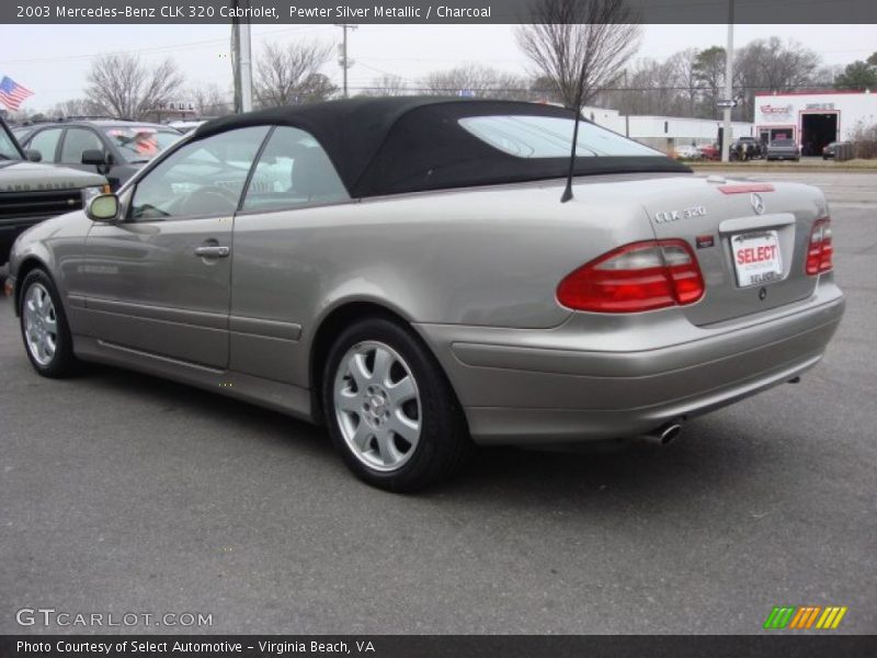 Pewter Silver Metallic / Charcoal 2003 Mercedes-Benz CLK 320 Cabriolet