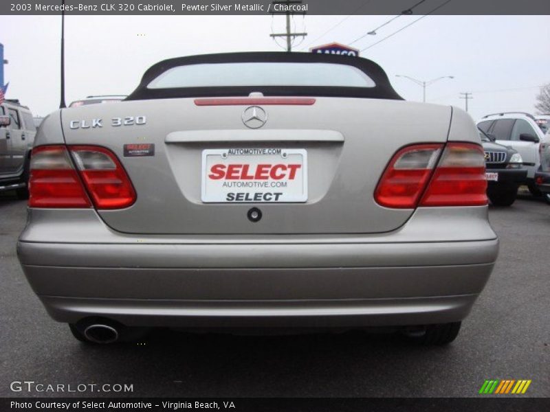Pewter Silver Metallic / Charcoal 2003 Mercedes-Benz CLK 320 Cabriolet