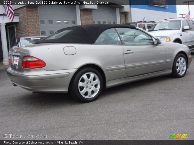 Pewter Silver Metallic / Charcoal 2003 Mercedes-Benz CLK 320 Cabriolet