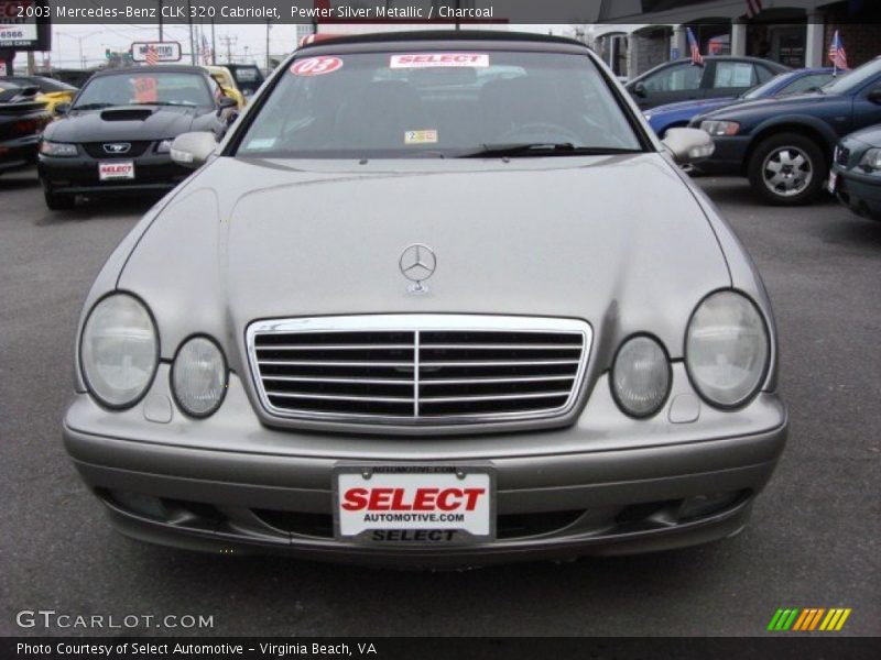 Pewter Silver Metallic / Charcoal 2003 Mercedes-Benz CLK 320 Cabriolet