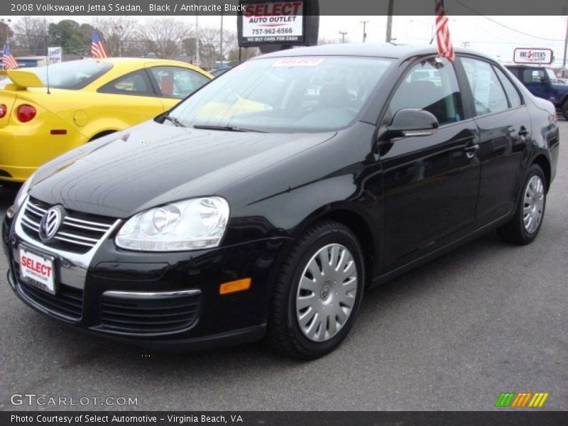 Black / Anthracite Black 2008 Volkswagen Jetta S Sedan